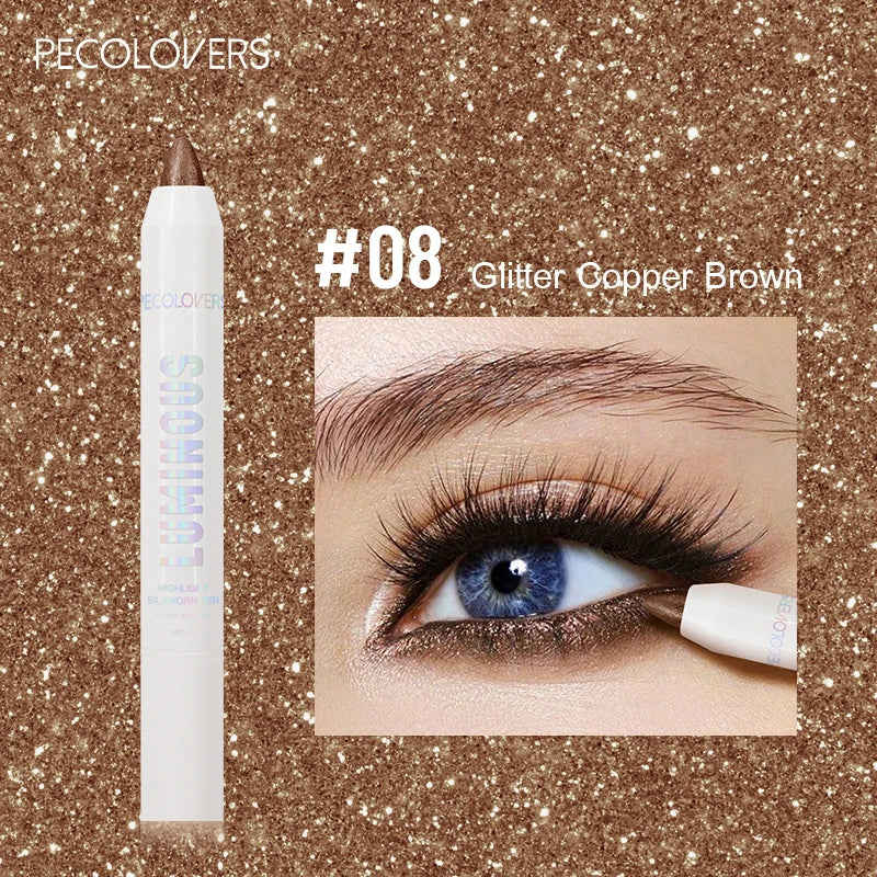Matt weißer Eyeliner Stift aufhellende Augen Kopf Text marker Lidschatten Stick wasserdicht liegend Seidenraupen stift koreanische Kosmetik