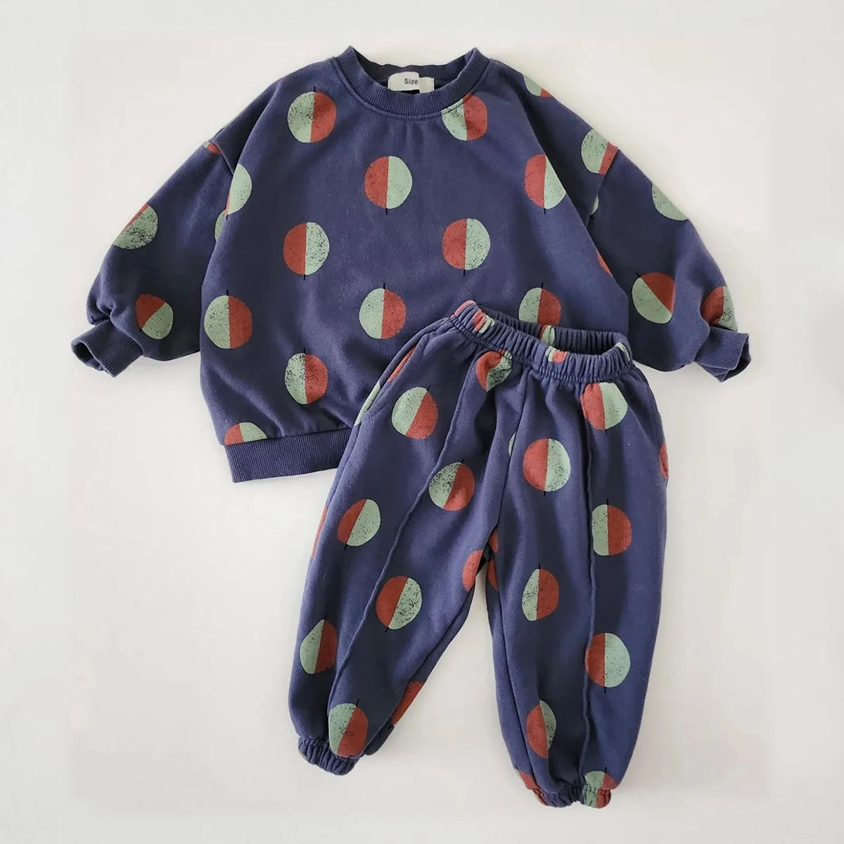 Korea Baby Jungen Kleidung Sets Kinder Übergroßen Ballon Druck Sweatshirt Jogger Hosen Kinder Anzug Mädchen Outfit Set Sport Anzug