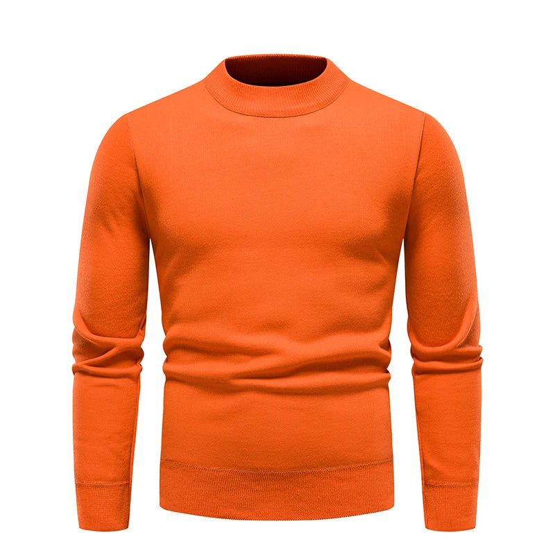 Pullover Männer Herbst Winter Jumper Fleece Verdickt Neue Koreanische Strickwaren Oansatz Solide Weiß Schwarz Kalten Bluse Bottom Shirt Kleidung