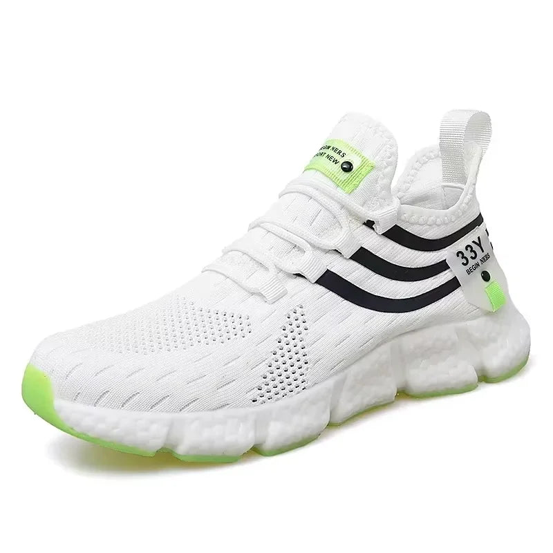 Herren-Laufschuhe, hochwertiges, leichtes Mesh-Design, atmungsaktiv, bequem, rutschfeste Sohle, Leichtathletik-Laufschuhe zum Schnüren