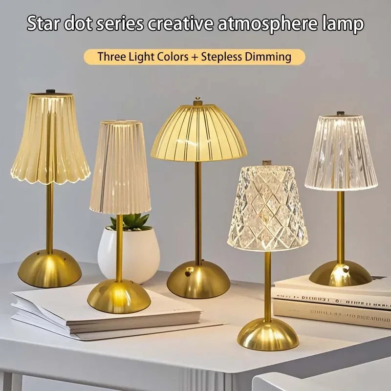 Dimmbare Desktop-Dekor Nachtlicht Tischlampe LED Touch Sensor wiederaufladbare kabellose Leselampe für Hotel Bar Schlafzimmer Licht
