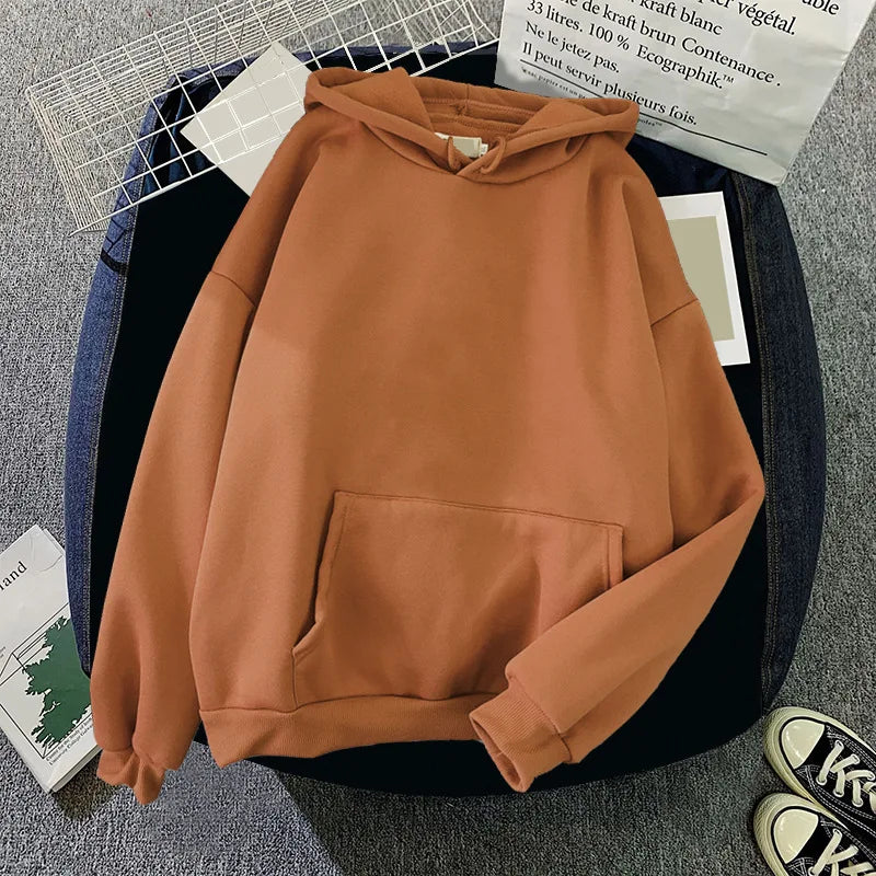 Frauen Casual Drucken Lose Hoodies Frühling Langarm Mit Kapuze Sweatshirt Harajuku Einfache Tops Faul Stil Pullover 2023 Streetwear