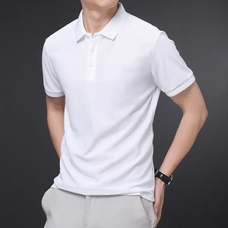 Herren Einfarbig Casual Fashion Kurzarm POLO Shirt Sommer Bequemes Top