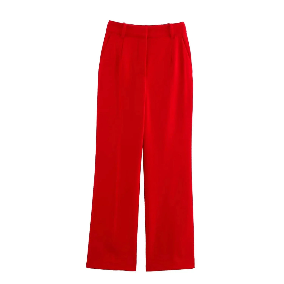 KONDALA Büro Dame Chic Rote Weste Blazer Anzug V-ausschnitt Schärpen Ärmellose Blazer Hohe Taille Breite Bein Hosen Mode 2025, Sommer Sets