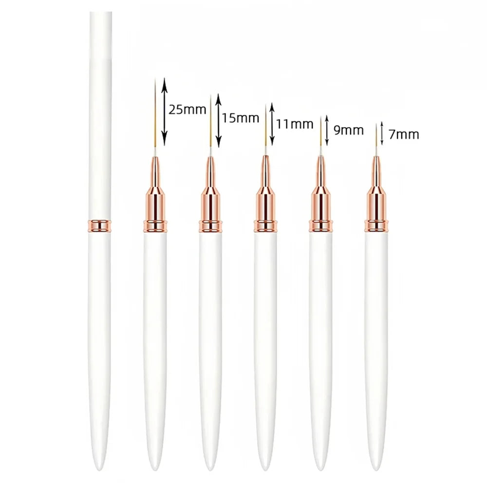 Nagelpinselstift 5 teile/satz Nail Art Liner Pinsel Set Längliche Streifen Zeichnung Professionell