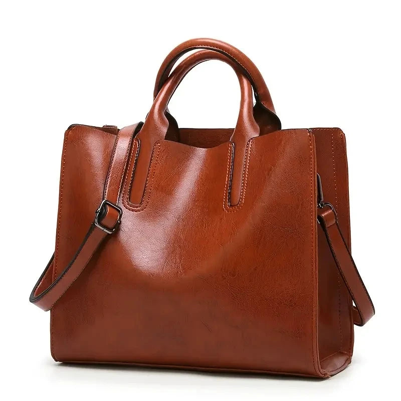 Damen handtaschen Einkaufstasche weiches Pu Leder Retro Designer große Kapazität lässig Damen Schulter Umhängetasche
