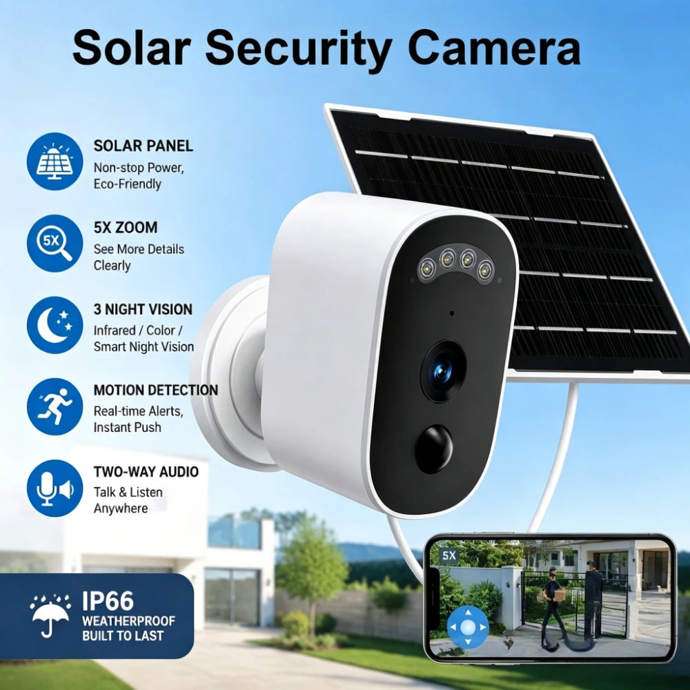 Jooan 2K Überwachung IP Kamera Outdoor Solar Sicherheit Kamera 2,4G WiFi PIR Farbe Nachtsicht Menschliche Erkennung Raum schutz