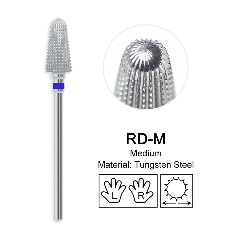 Nagel Bohrer Bits Hartmetall Große Kegel Elektrische Fräser Gel Polish Remover Schleifen Werkzeuge DIY Zubehör Liefert