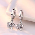 2 Stücke Trendy Neue Mode Zirkon 925 Silber Ohrringe Für Frauen Mit Einfachen Pflaumenblüte Ohrring Creolen Und Elegante Ohrringe geschenk