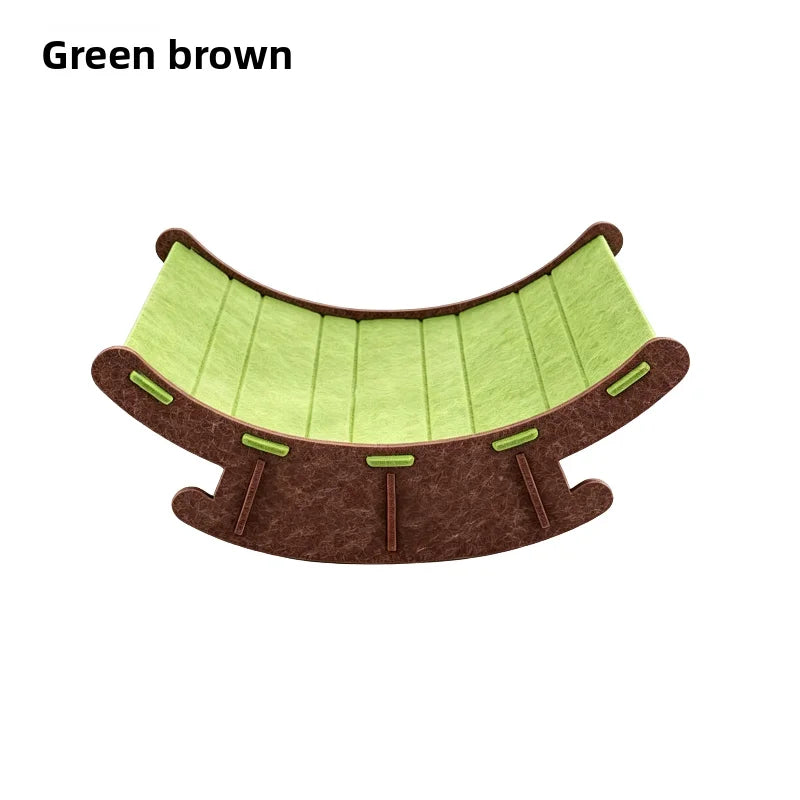Gebogenes Katzen-Kratzsofa aus Wellpappe, Kratzmatte & Ruheplatz für Hauskatzen und Kleintiere, Kratzbrett