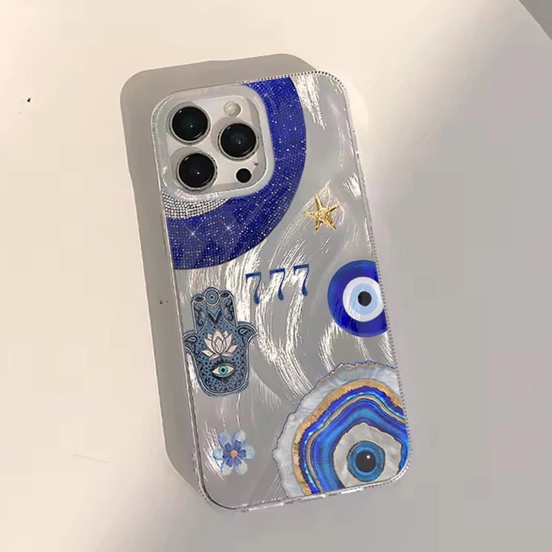 Böser Blick Handyhülle für iPhone 11 12 13 14 15 Pro 16 17 Pro Max 17 Air XS X XR 7 8 Plus 16E SE 2022 Stoßfeste Schutzhülle