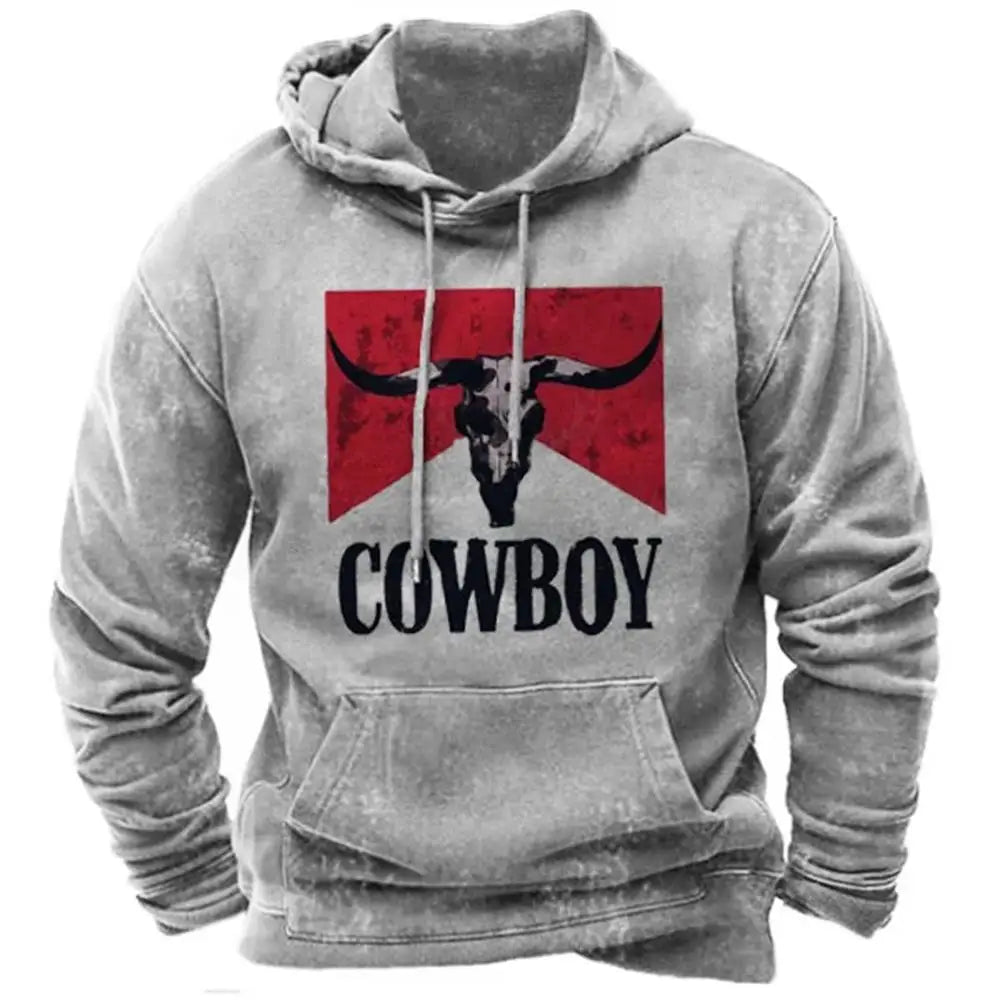 Neue Hoodies Sweatshirt männer Hoodie 3D Cowboy Gedruckt Pullover Übergroßen männer Tops Männlich Yellowstone Lose Vintage Kleidung Heißer