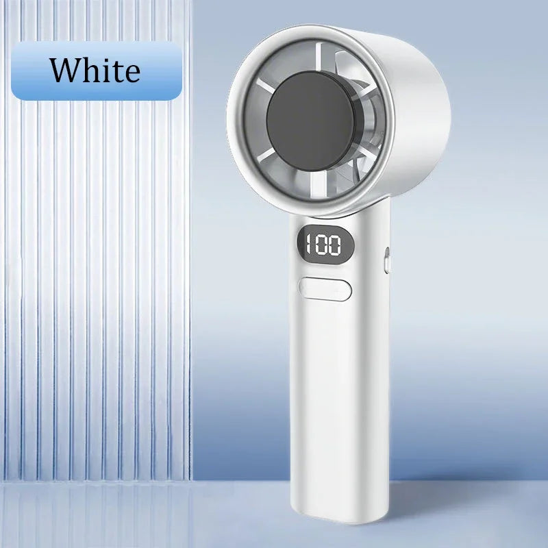 Mini-Handventilator mit 120 Geschwindigkeiten, blattloser, tragbarer, wiederaufladbarer Tischventilator mit Eis-Modus, sofortige Kühlung für Männer und Frauen