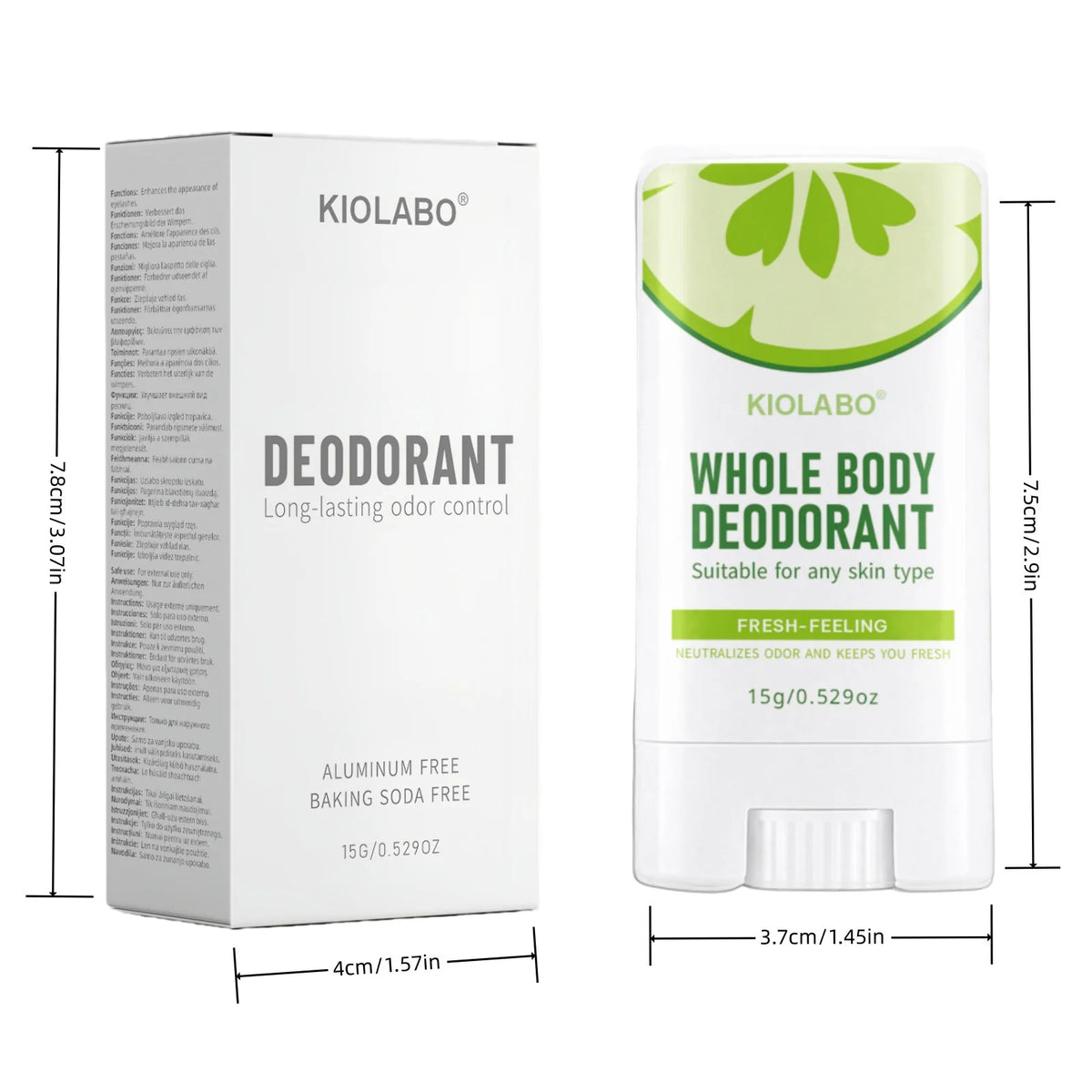 72H Deodorant für Männer & Frauen, Ganzkörper, Glatt & Fest, Langanhaltende Geruchskontrolle, Anti-Scheuern