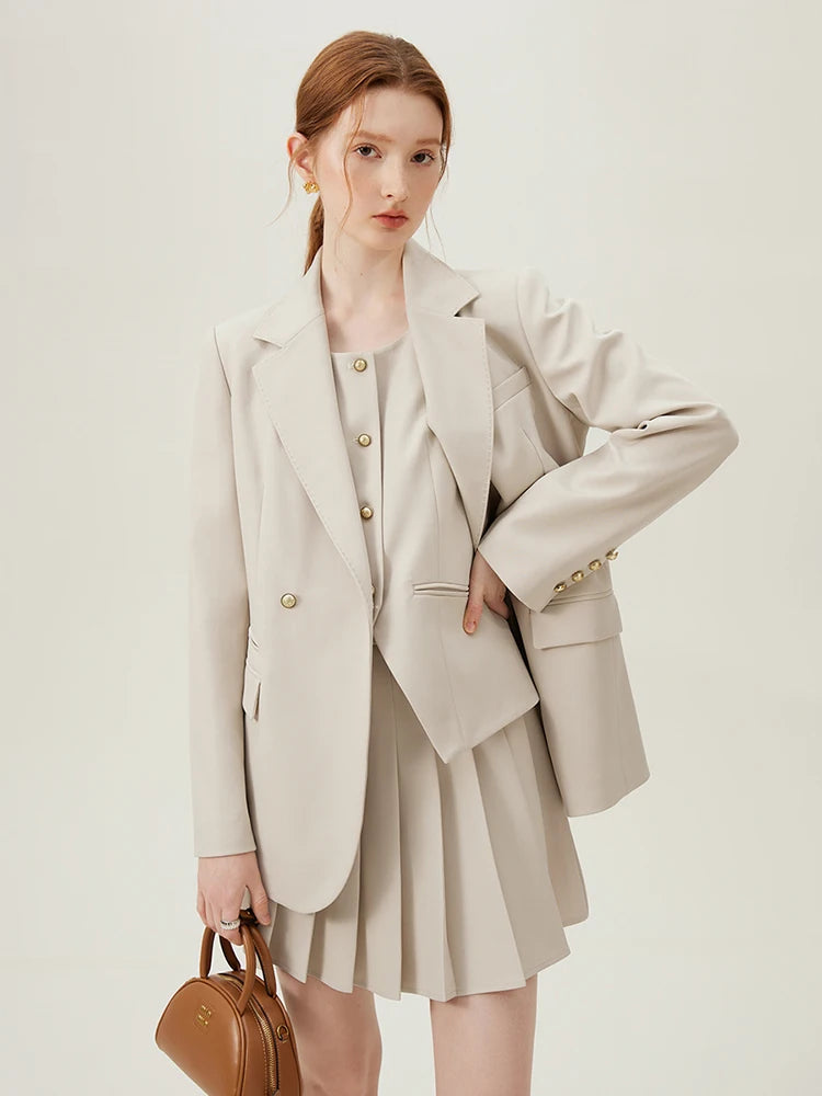 Fsle Frauen Blazer Temperament Anzug Jacke für Büro Dame setzt formale weibliche Blazer Weste Rock 24 fs11075
