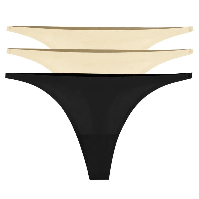 1/3/6Pcs Eis Seide Nahtlose Tangas Höschen für Frauen Sexy V-Taille G-String Bikini Weibliche weiche Atmungsaktive Unterwäsche