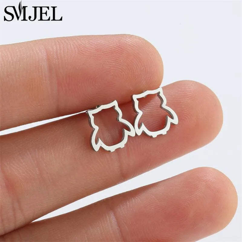 Edelstahl Schwalbe Kleiner Ohrring Mehrere Kleiner Vogel Schmuck Frauen Taube Flamingo Papagei Zweig Kolibri Kranich Ohrstecker