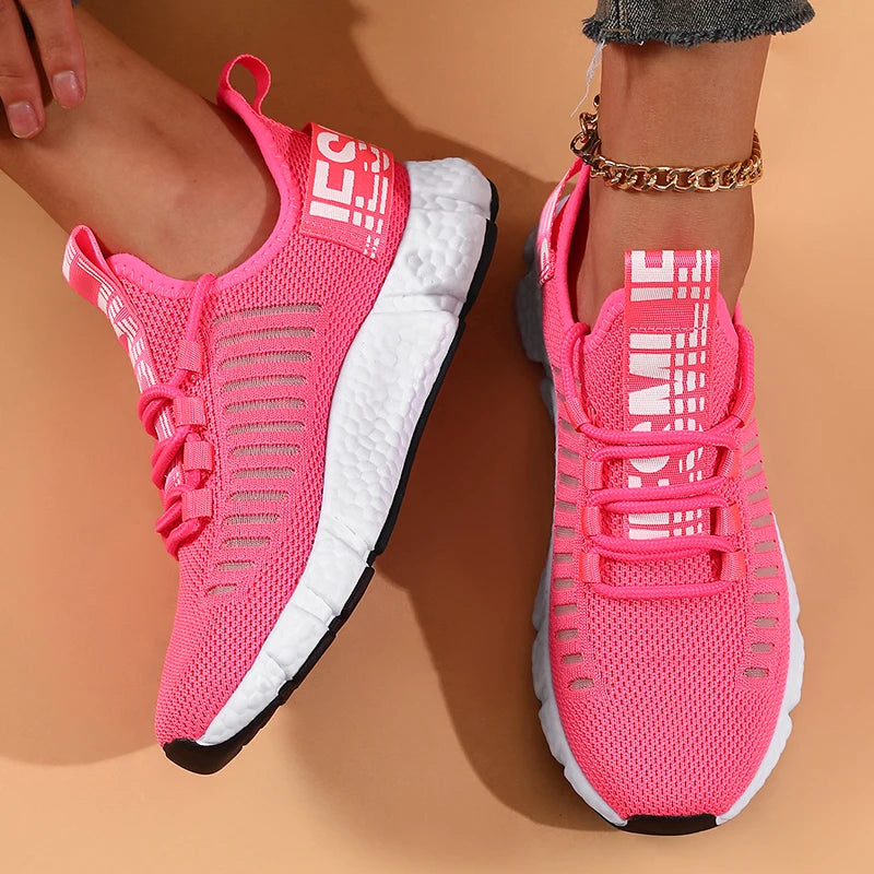 Damen-Wanderschuhe, bequeme Korrektur, atmungsaktives Mesh, modisches Design, geeignete Langstrecken-Walking-Trainingsschuhe
