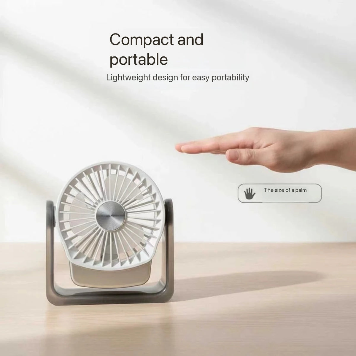 MEET SUN 500mAh Desktop Leiser Mini-Ventilator Handlicher Kühlventilator Make-up Nachbearbeitungswerkzeug Sommer-Essential Persönlicher Lüfter
