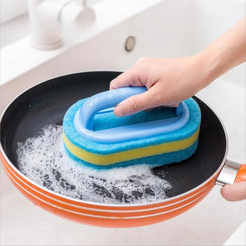 Schwamm Reinigung Pinsel Mit Griff Badewanne Fliesen Peeling Pinsel Küche Bad Reinigung Schwamm Pinsel Haushalt Reinigung Liefert