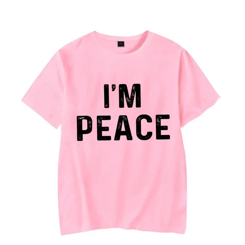 Paar T-shirt Ich bin Frieden/Ich komme in Frieden Gedruckt Kleidung Liebhaber T-shirt Sommer Mode Kurzarm T-shirts Marke Frauen paar Top