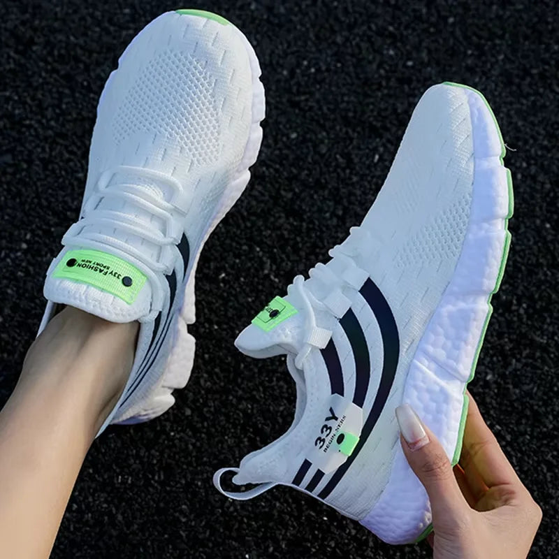 Herren-Laufschuhe, hochwertiges, leichtes Mesh-Design, atmungsaktiv, bequem, rutschfeste Sohle, Leichtathletik-Laufschuhe zum Schnüren