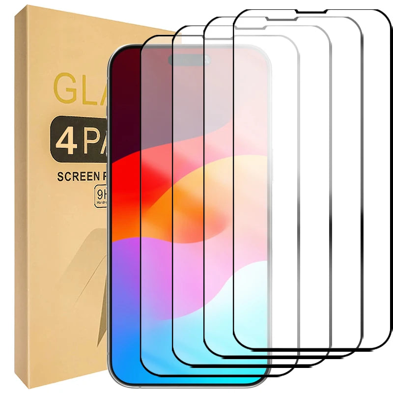 1-4PCS Vollbildschutz Gehärtetes Glas Für iPhone 16/16Plus/16Pro Max Zubehör Klare Anti-Scratch-Glas Filme