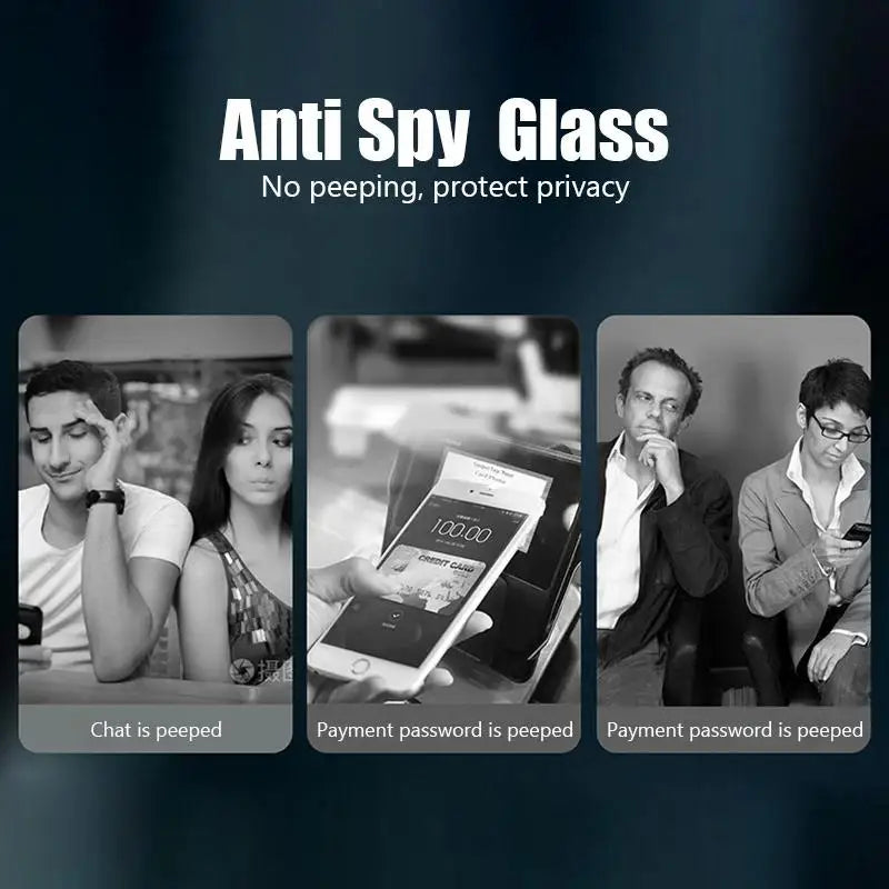 1–5 Stück Full Cover Anti-Spionage-Displayschutz aus gehärtetem Glas für iPhone 15 14 13 12 11 16 17Pro MAX 16Pro XS Max XR
