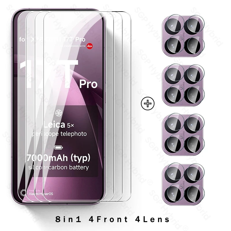 8To1 Gehärtetes Glas für Xiaomi 17T Pro 5G Displayschutzfolie Xaiomi Xiaomy Mi 17TPro 17 T T17 Kameraglas Xiaomi17T Xiaomi17TPro