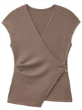 HXAO Hosen-Sets, Damen-Anzug, Falten, Oberteil, Sporthose, Trainingsanzug, Sommer, zweiteiliges Set, Sportbekleidung, elegant, lässig, weiblich, 2-teiliges Set
