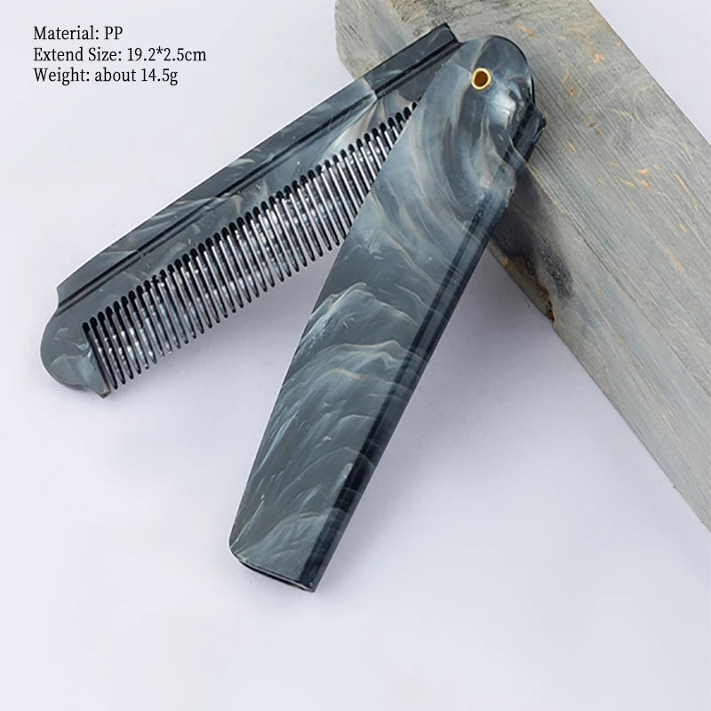 Neue Type1/2PCS Tragbare Stahl Kämme Falten Tasche Bart Kämme Für Männer Öl Kopf Haar Styling Kamm Salon barber Werkzeuge Für Haarschnitt