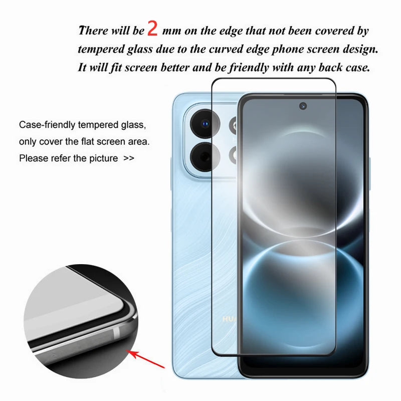 6in1 für Huawei Nova Y74 Glas für Huawei Nova Y73 Y74 gehärtetes Glas 2.5D Full Cover Displayschutzfolie für Nova Y74 Objektivfolie