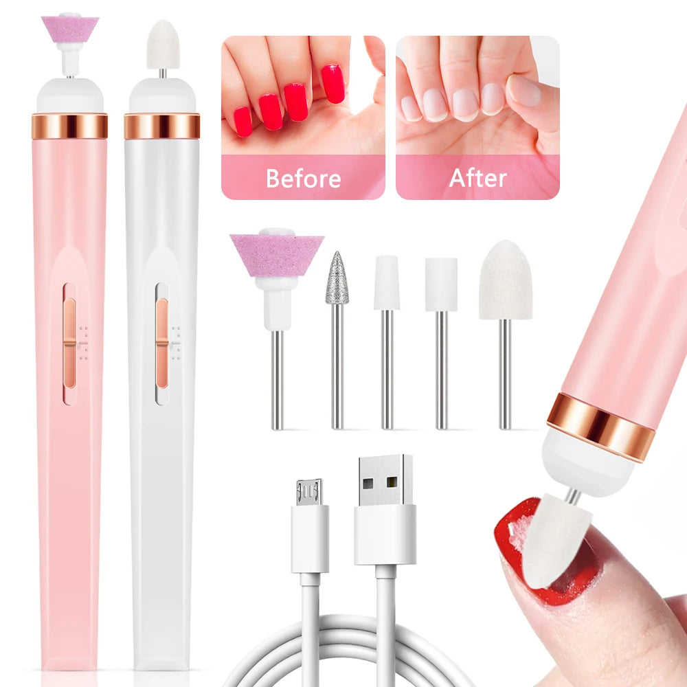 Yikoolin Nail Buff tragbares Kit elektronische Nagel feile und volle Maniküre und Pediküre Werkzeug profession elle Nagel bohrmaschine