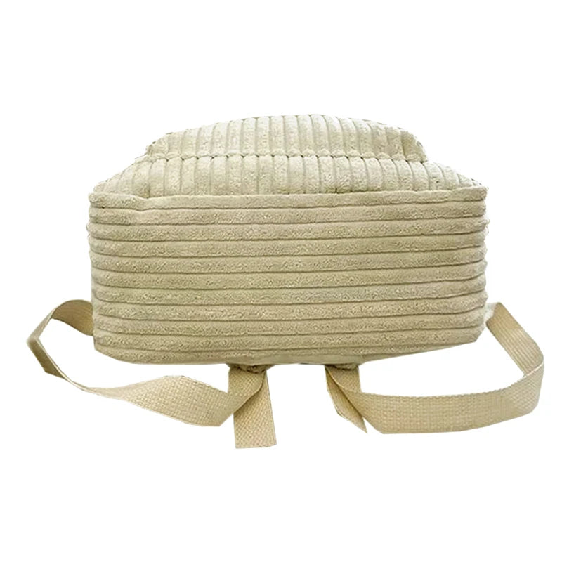 Schicker Vintage-Cord-Rucksack, Langlebiger Leichter Rucksack mit Komfortablen Gepolsterten Trägern für Campus, Pendeln und Wochenendausflüge