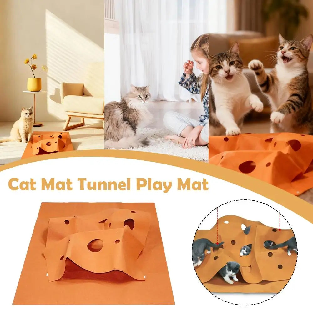 120*90 cm Pet Liefert Faltbare Katze Spiel Decke Tunnel Haustier Spielen Matte Agility Training Pad Katze Spielzeug kauen Matte Graben Katze Liefert