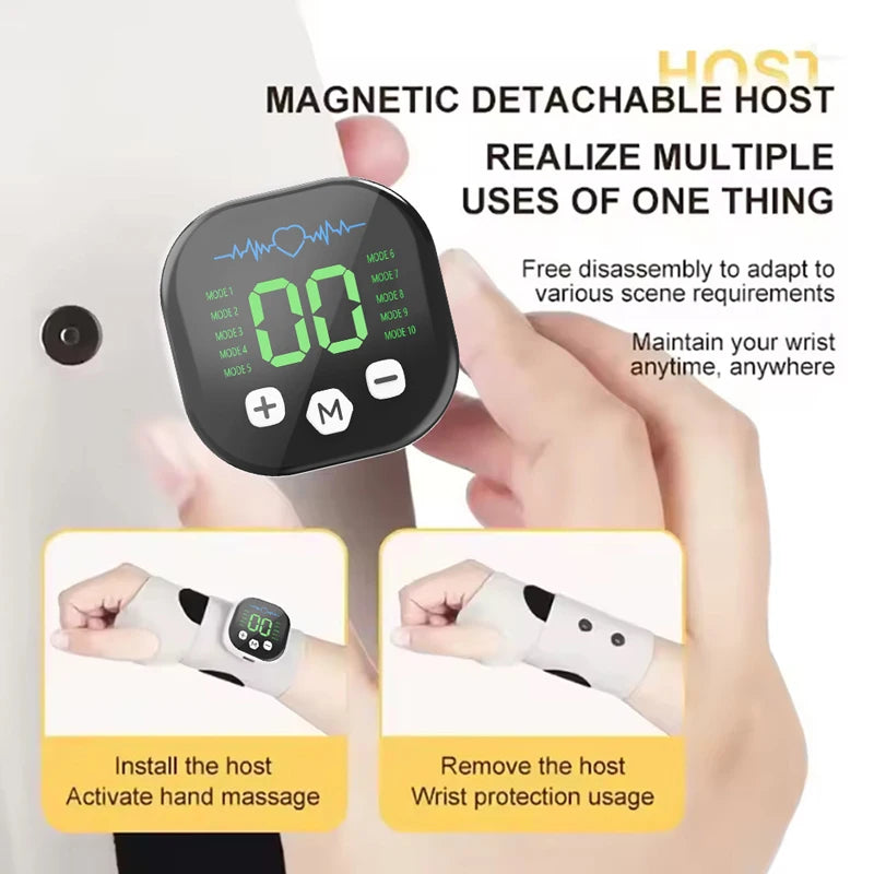 Elektrisches kabelloses Handgelenk-Massagegerät, Vibration lindert Tenosynovitis, Massagegerät, Handgelenkstütze, Unterstützung für Karpaltunnel-Ermüdungsentlastung
