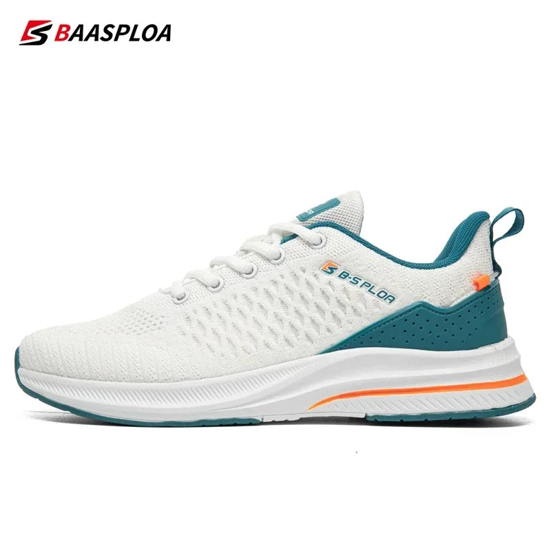 Baasploa Herren-Laufschuhe, neue atmungsaktive Mesh-Sport-Sneaker, Übergröße 41–48, klassische Freizeitschuhe für Herren, rutschfest, Outdoor-Komfort