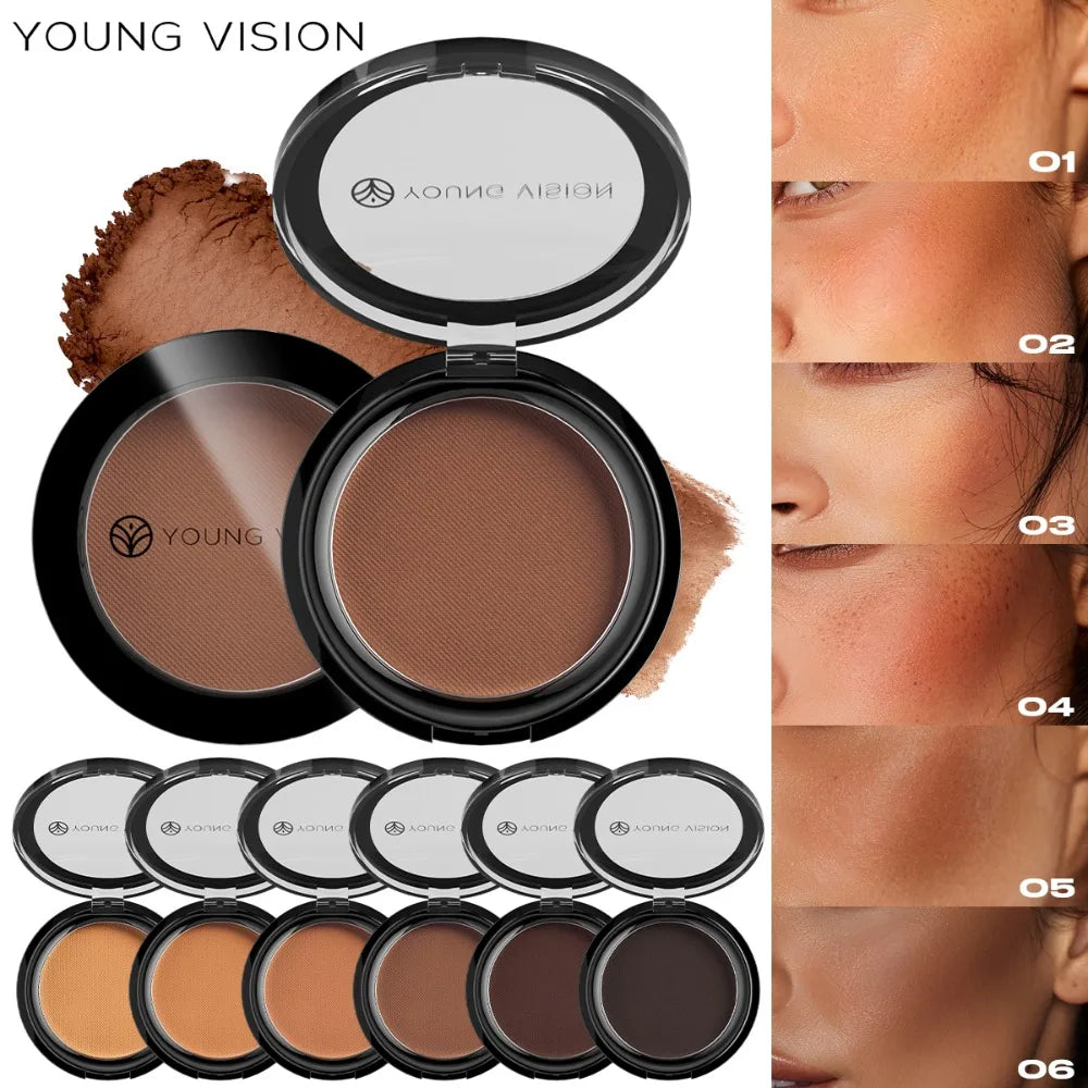 Seidig-Matter Bronzer, Make-up-Fixierpuder, Langanhaltender Konturierungs-Concealer, Dunkle Konturierung, 3D-Nasen- und Lidschatten-Palette