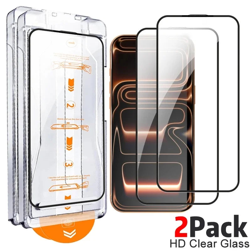 Einfach zu installierende Sichtschutzschutzfolien aus gehärtetem Glas für iPhone 17/17 Air/17 Pro/17 ProMax Anti-Spionage-Folie mit automatischer Ausrichtung