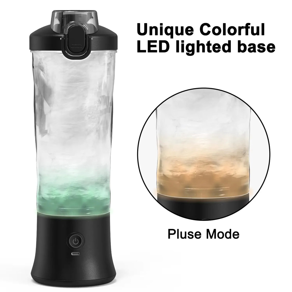 600 ml tragbarer Mini-Mixer, wiederaufladbarer kleiner Smoothie-Mixer über USB, Reise-Mixer mit großer Kapazität, tragbare Smoothies, Mischung aus Eis