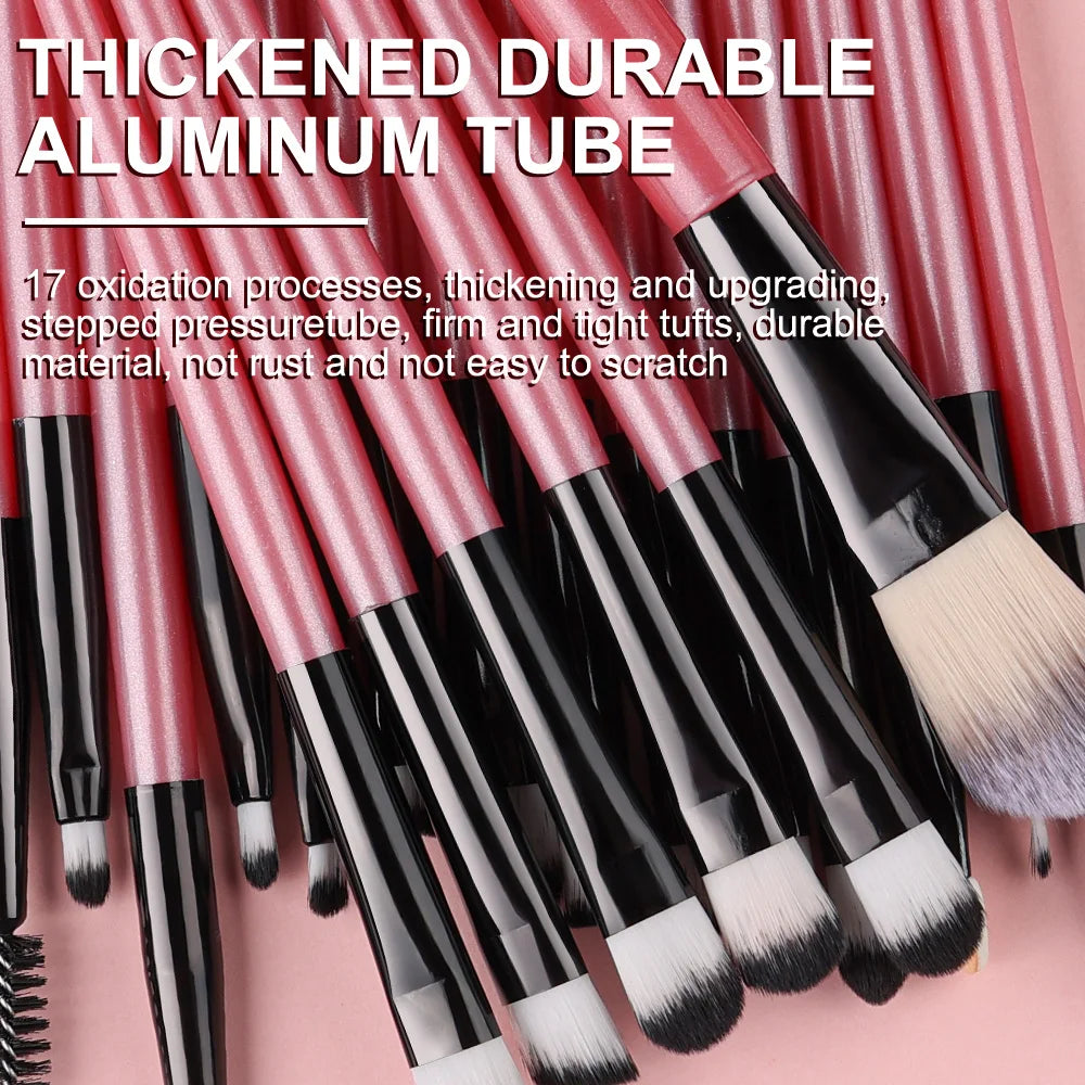 20-teiliges Weiches Make-up Pinsel Set Augendetail-Pinsel Lidschatten Unterlid Wischpinsel Eyeliner Pinsel Perfekte Werkzeuge für Augen-Make-up