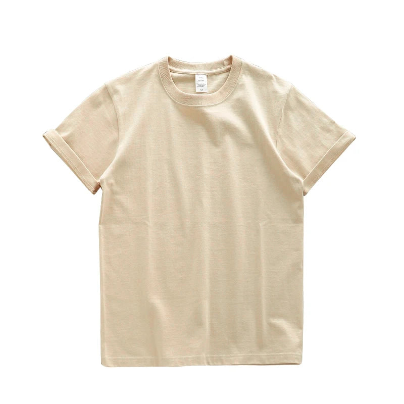 Dukeen 280gsm übergroße schwere T-Shirt für Männer Sommer Kurzarm T-Shirt Baumwolle einfarbig Top lässig T-Shirts ein Stück
