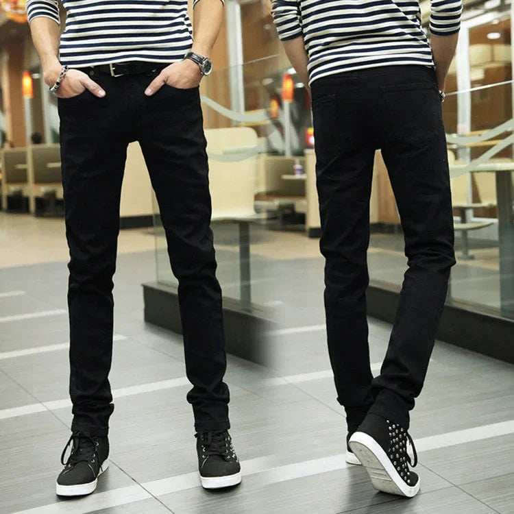Elastische Slim-Fit-Jeans für Herren Herbst Neuer Stil Trendige Lässige Lange Hosen Bequeme Loose-Fit-Herrenmode Schmal Geschnittene Hosen