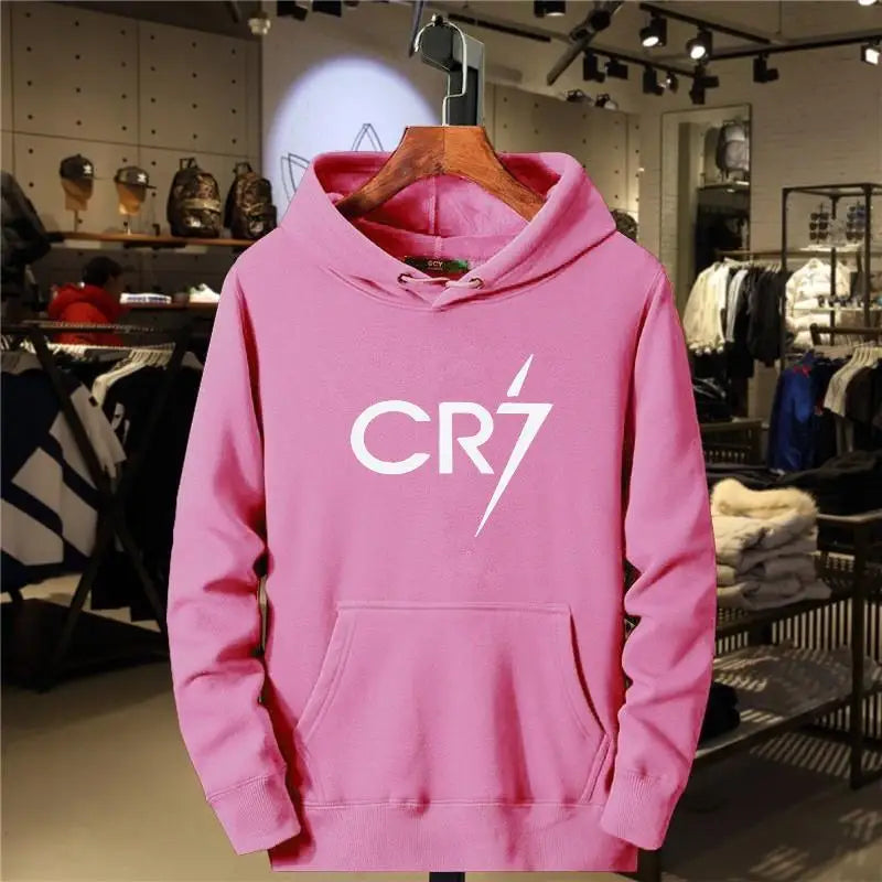 2026 Herren- und Damen-Freizeit-Sport-Hoodie mit CR7-Aufdruck, locker geschnitten, modisch, langärmelig, Fleece-Pullover