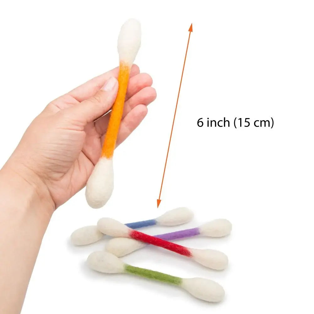 6er-Set Filz-Baumwollstäbchen für Katzen: Leichte, weiche interaktive Kick-Sticks zum Kauen, Zahnreinigung und als riesige interaktive Spielzeuge für Katzen
