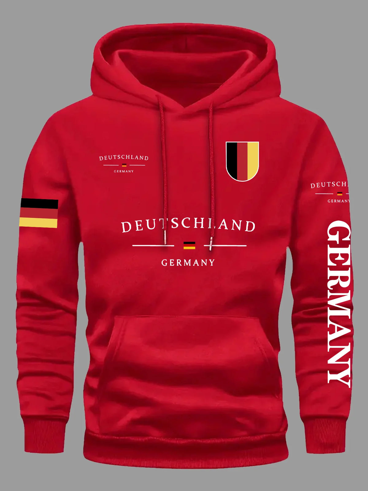 DEUTSCHLAND Flagge Herren Damen Hoodie Outdoor Street Sports Trikot Rennteam Training Fans Frühling Herbst Winter Sweatshirt