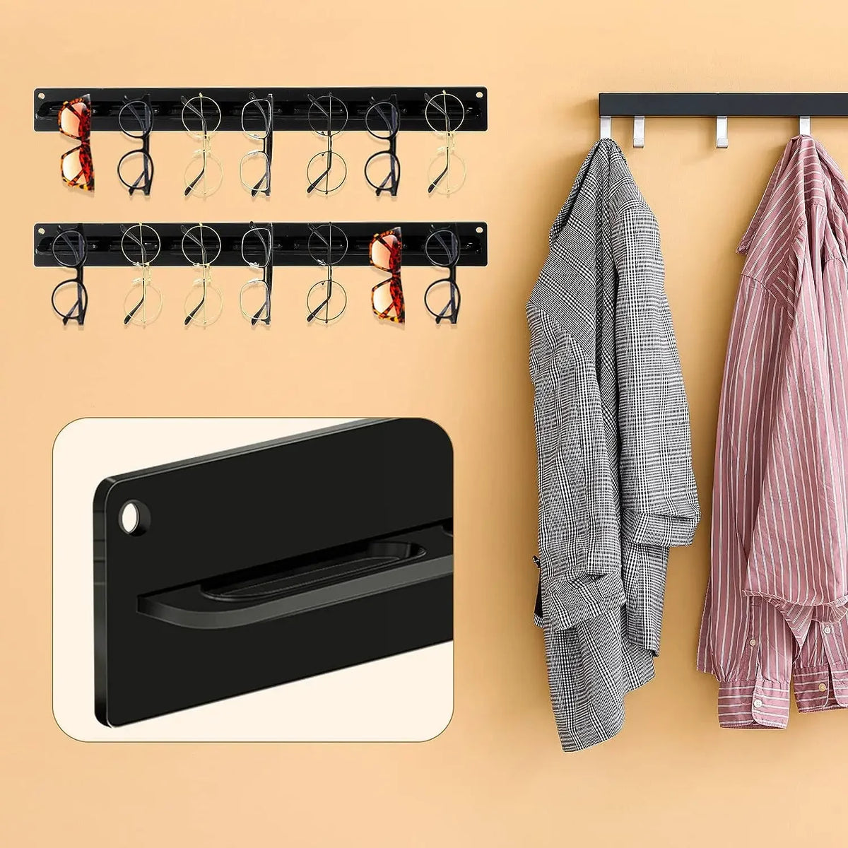 Moderne Wand montiert Brillen Halter Acryl Sonnenbrille Display Aufhänger Rack Brillen Display Rack Gläser Küche Organizer