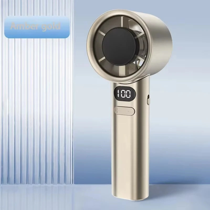 Lenovo Mini-Handventilator, 120 Geschwindigkeiten, tragbare, blattlose Tischventilatoren, wiederaufladbar, sofortige Kühlung mit Eismodus, für Männer und Frauen, neu