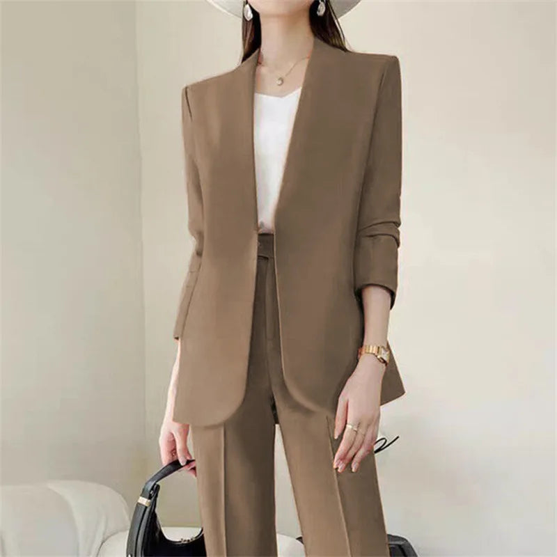 Neu im Trend: 2-teilige Damen-Outfits für Frühling und Herbst – Koreanische Hosen-Sets, elegante Pendler-Anzüge mit Mantel, 2-teilige Damen-Sets
