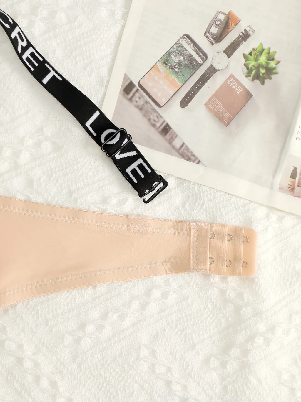 Push-up-BH-Set, Unterwäsche-Set, einfarbiges Set, Damen-Set mit Buchstabenmuster, geeignet für Schönheiten mit kleiner Brust, sexy Set B2050